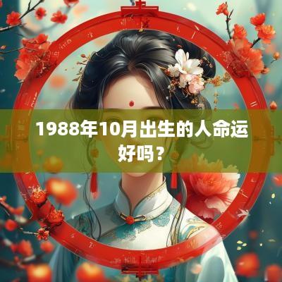 1988年10月出生的人命运好吗？