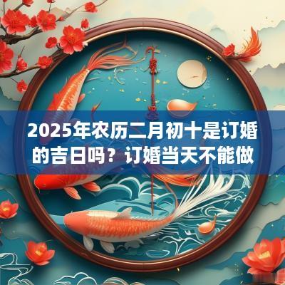 2025年农历二月初十是订婚的吉日吗？订婚当天不能做的事情