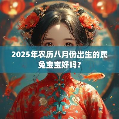 2025年农历八月份出生的属兔宝宝好吗？