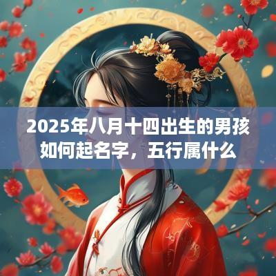 2025年八月十四出生的男孩如何起名字，五行属什么