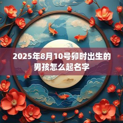2025年8月10号卯时出生的男孩怎么起名字