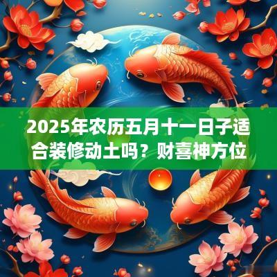 2025年农历五月十一日子适合装修动土吗？财喜神方位在哪？