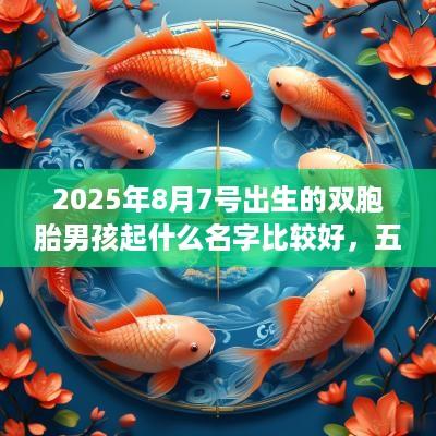 2025年8月7号出生的双胞胎男孩起什么名字比较好，五行属什么