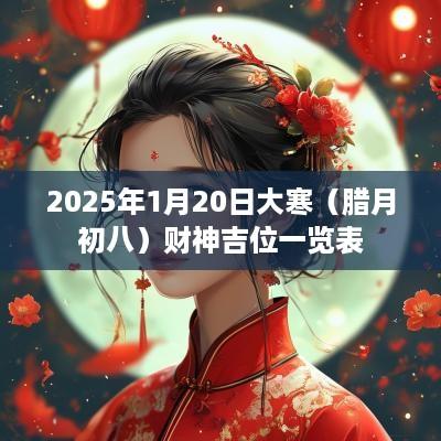 2025年1月20日大寒（腊月初八）财神吉位一览表