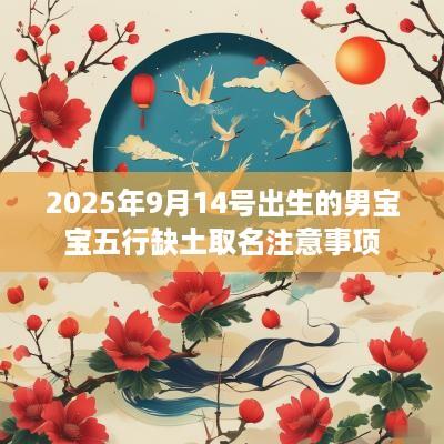 2025年9月14号出生的男宝宝五行缺土取名注意事项