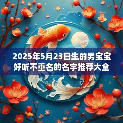 2025年5月23日生的男宝宝好听不重名的名字推荐大全
