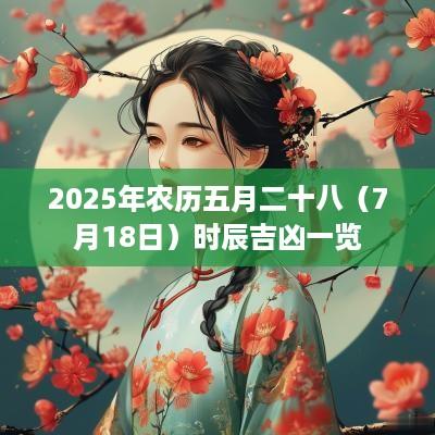 2025年农历五月二十八（7月18日）时辰吉凶一览