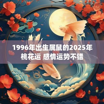 1996年出生属鼠的2025年桃花运 感情运势不错