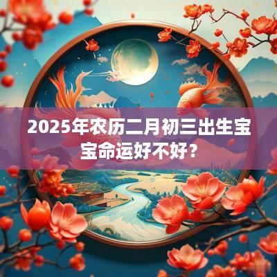 2025年农历二月初三出生宝宝命运好不好？