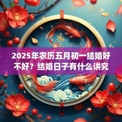 2025年农历五月初一结婚好不好？结婚日子有什么讲究？