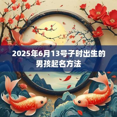 2025年6月13号子时出生的男孩起名方法