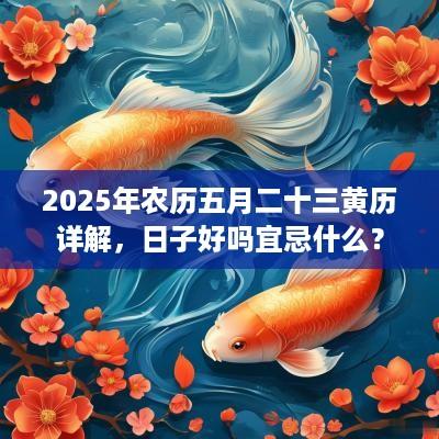 2025年农历五月二十三黄历详解，日子好吗宜忌什么？