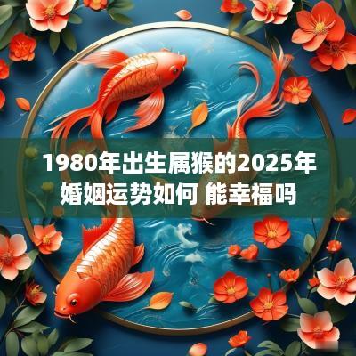 1980年出生属猴的2025年婚姻运势如何 能幸福吗