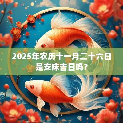 2025年农历十一月二十六日是安床吉日吗？