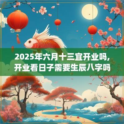 2025年六月十三宜开业吗,开业看日子需要生辰八字吗