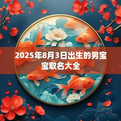 2025年8月3日出生的男宝宝取名大全