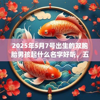 2025年5月7号出生的双胞胎男孩起什么名字好听，五行属什么