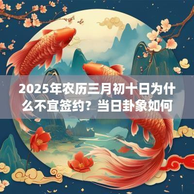 2025年农历三月初十日为什么不宜签约？当日卦象如何？