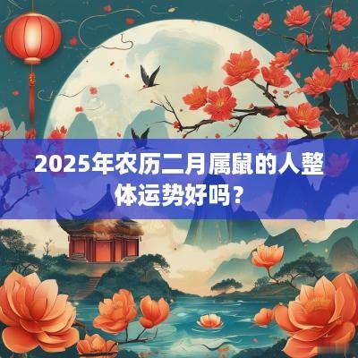 2025年农历二月属鼠的人整体运势好吗？