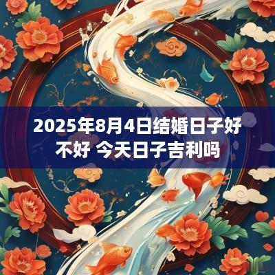2025年8月4日结婚日子好不好 今天日子吉利吗