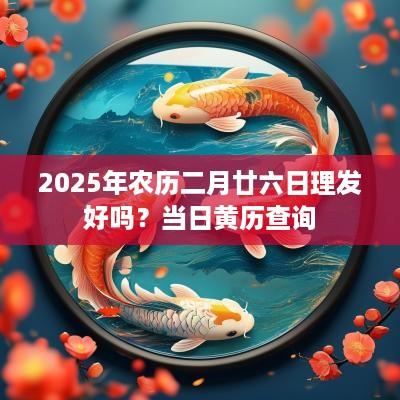 2025年农历二月廿六日理发好吗？当日黄历查询