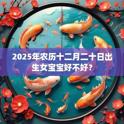 2025年农历十二月二十日出生女宝宝好不好？