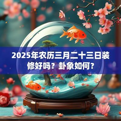 2025年农历三月二十三日装修好吗？卦象如何？