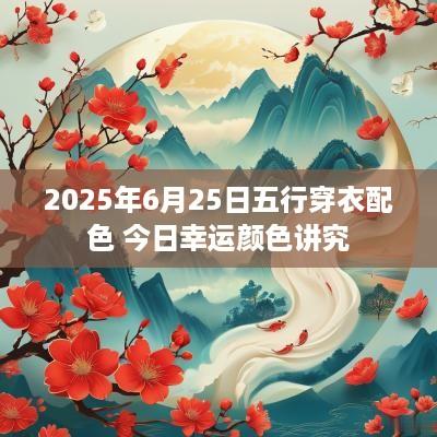 2025年6月25日五行穿衣配色 今日幸运颜色讲究