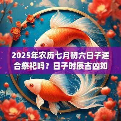 2025年农历七月初六日子适合祭祀吗？日子时辰吉凶如何？