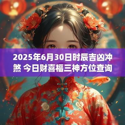 2025年6月30日时辰吉凶冲煞 今日财喜福三神方位查询