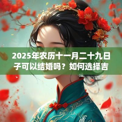 2025年农历十一月二十九日子可以结婚吗？如何选择吉日？