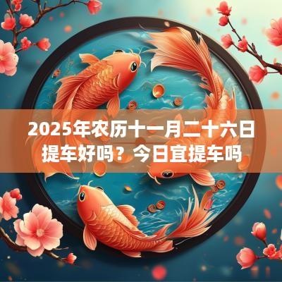 2025年农历十一月二十六日提车好吗？今日宜提车吗