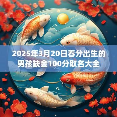 2025年3月20日春分出生的男孩缺金100分取名大全