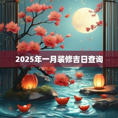 2025年一月装修吉日查询