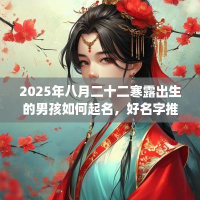 2025年八月二十二寒露出生的男孩如何起名，好名字推荐