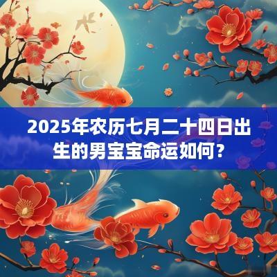 2025年农历七月二十四日出生的男宝宝命运如何？