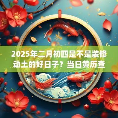 2025年二月初四是不是装修动土的好日子？当日黄历查询