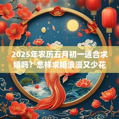 2025年农历五月初一适合求婚吗？怎样求婚浪漫又少花钱