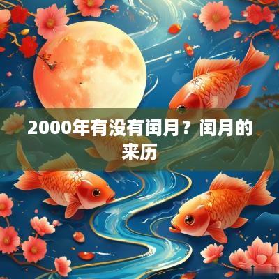 2000年有没有闰月？闰月的来历