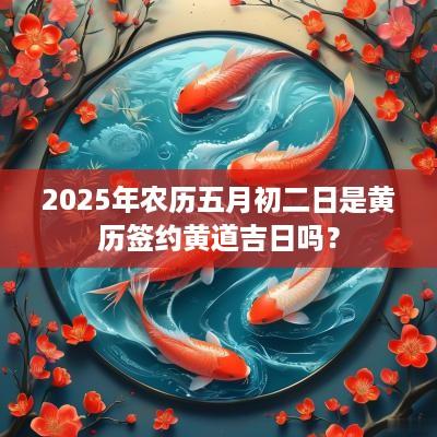 2025年农历五月初二日是黄历签约黄道吉日吗？
