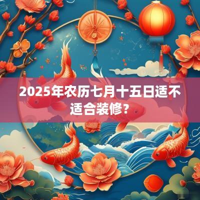 2025年农历七月十五日适不适合装修？