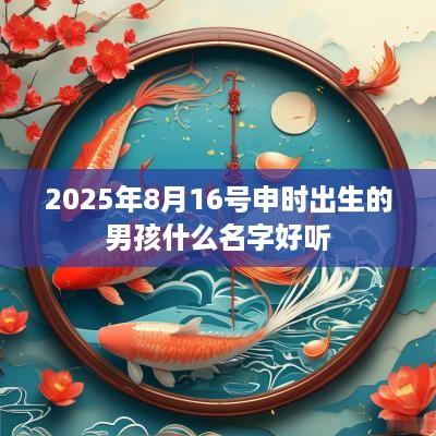 2025年8月16号申时出生的男孩什么名字好听