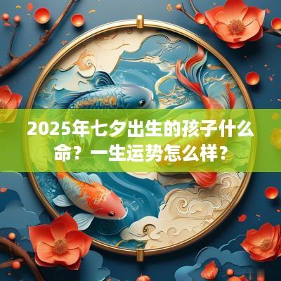 2025年七夕出生的孩子什么命？一生运势怎么样？