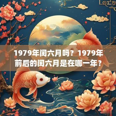 1979年闰六月吗？1979年前后的闰六月是在哪一年？
