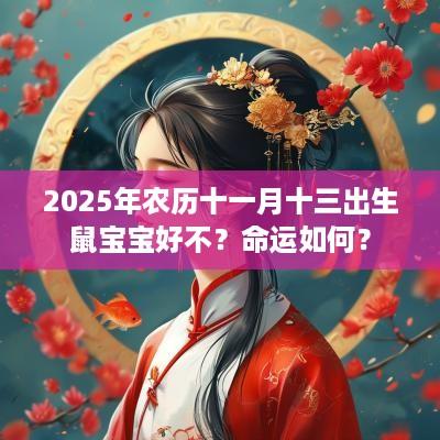 2025年农历十一月十三出生鼠宝宝好不？命运如何？