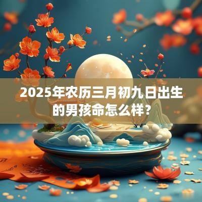 2025年农历三月初九日出生的男孩命怎么样？