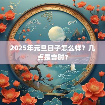 2025年元旦日子怎么样？几点是吉时？