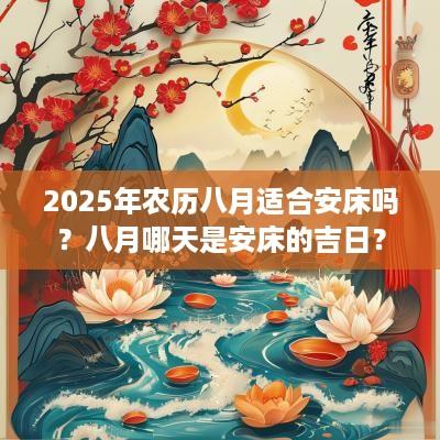 2025年农历八月适合安床吗？八月哪天是安床的吉日？