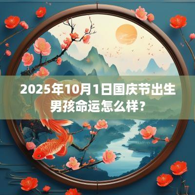2025年10月1日国庆节出生男孩命运怎么样？