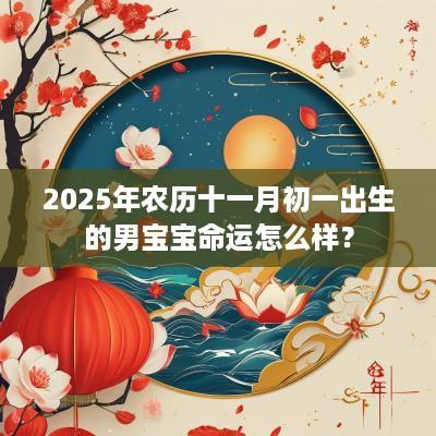 2025年农历十一月初一出生的男宝宝命运怎么样？